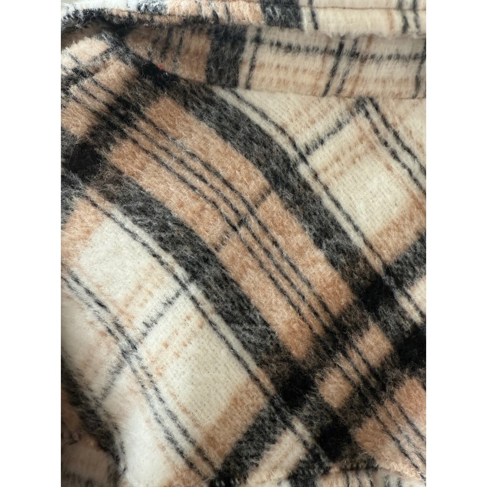 Shop Stevie Plaid Shacket Women's Size M Longline Button Front Jacket Trench - Picture 6 of 8